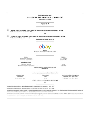 Thumbnail eBay 10-K Annual Report 2019