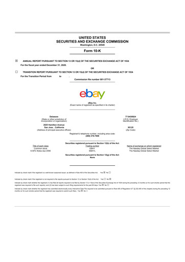 Thumbnail eBay 10-K Annual Report 2020