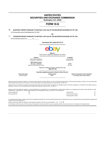 Thumbnail eBay 10-Q Quarterly Report FY2023 