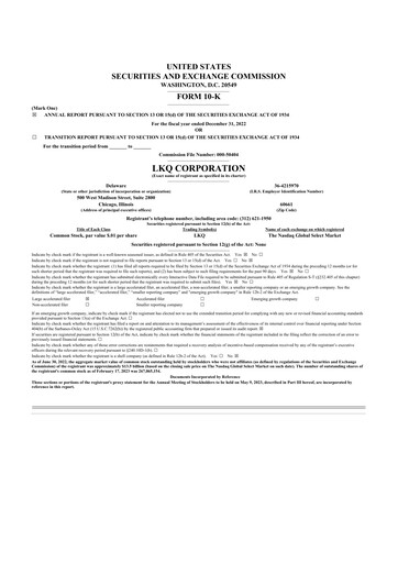 Thumbnail LKQ Corporation 10-K Annual Report 2022