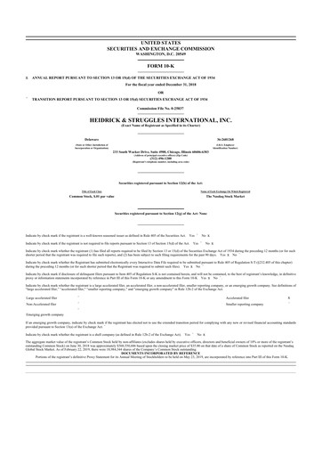 Thumbnail Heidrick & Struggles

 10-K Annual Report 2018