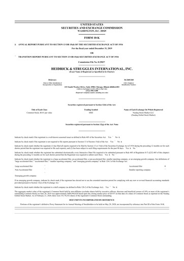 Thumbnail Heidrick & Struggles

 10-K Annual Report 2019