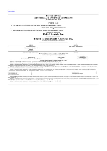 Thumbnail United Rentals
 10-K Annual Report 2021