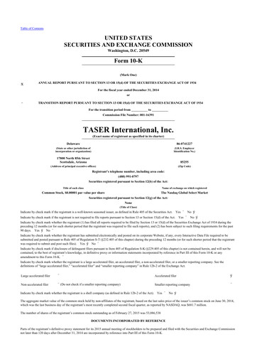 Thumbnail Axon Enterprise
 10-K Annual Report 2014