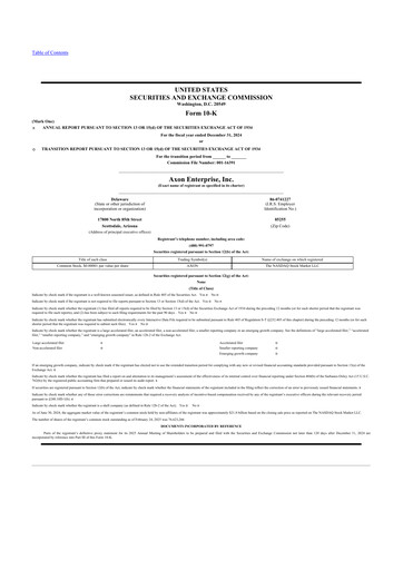 Thumbnail Axon Enterprise
 10-K Annual Report 2024