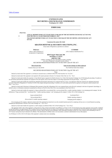 Thumbnail Kratos Defense & Security Solutions 10-K Annual Report 2017