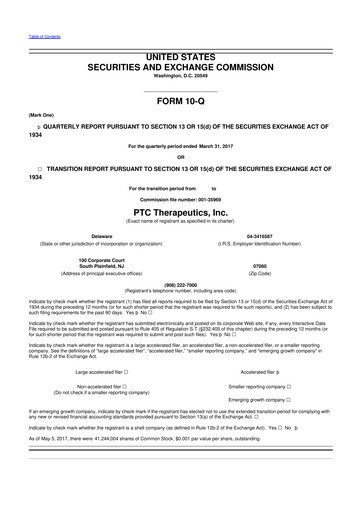 Thumbnail PTC Therapeutics
 10-Q Quarterly Report FY2017 