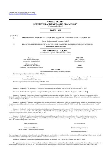 Thumbnail PTC Therapeutics
 10-K Annual Report 2017