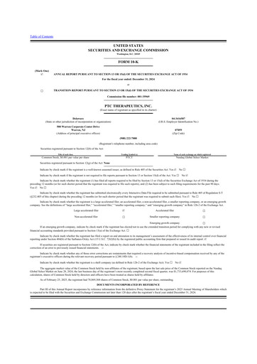Thumbnail PTC Therapeutics
 10-K Annual Report 2024