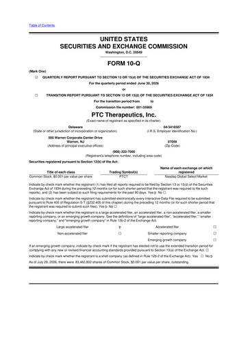 Vorschaubild PTC Therapeutics
 10-Q Quartalsbericht 2026 