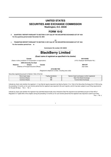 Thumbnail BlackBerry 10-Q Quarterly Report FY2024 