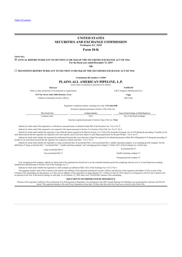 Thumbnail Plains All American Pipeline 10-K Annual Report 2019