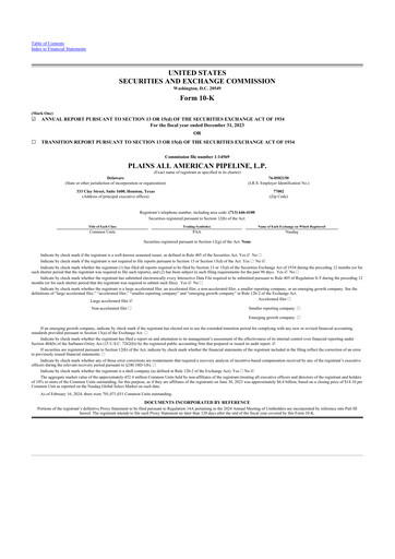 Thumbnail Plains All American Pipeline 10-K Annual Report 2023