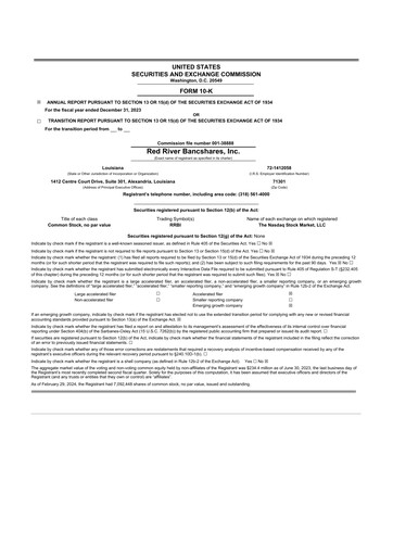 Thumbnail Red River Bancshares 10-K Annual Report 2023