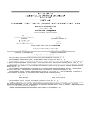 Thumbnail Booking Holdings (Booking.com) 10-K Annual Report 2013