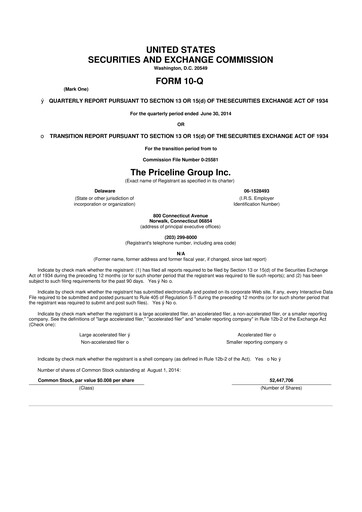 Thumbnail Booking Holdings (Booking.com) 10-Q Quarterly Report FY2014 