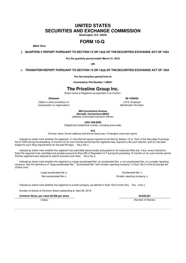 Thumbnail Booking Holdings (Booking.com) 10-Q Quarterly Report FY2016 