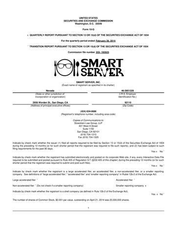 Miniature RumbleOn 10-Q Rapport trimestriel 2013 