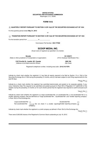 Thumbnail Global Medical REIT
 10-Q Quarterly Report FY2012 