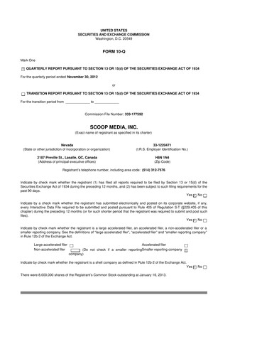 Thumbnail Global Medical REIT
 10-Q Quarterly Report FY2013 