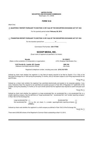 Thumbnail Global Medical REIT
 10-Q Quarterly Report FY2013 