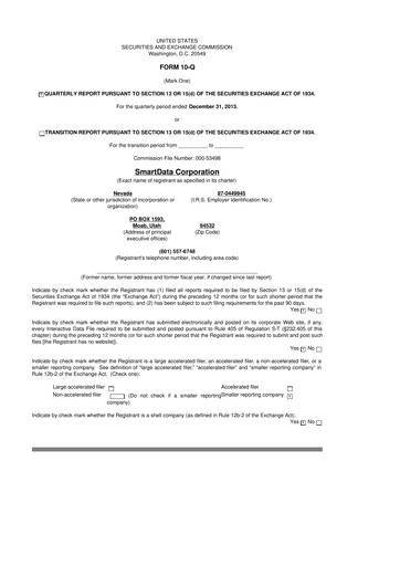 Thumbnail CleanSpark 10-Q Quarterly Report FY2014 