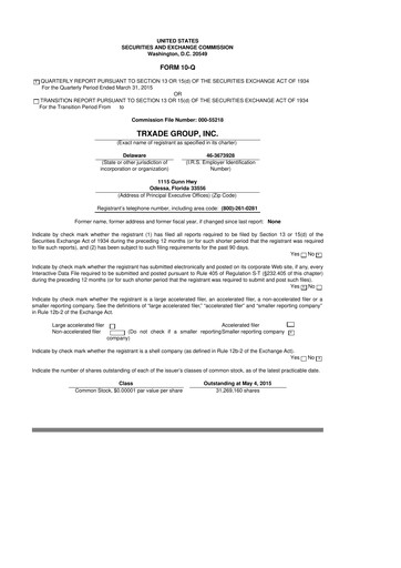 Thumbnail Scienture Holdings 10-Q Quarterly Report FY2015 