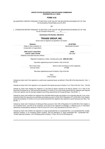 Thumbnail Scienture Holdings 10-Q Quarterly Report FY2018 
