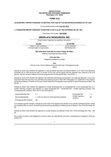 Thumbnail American Battery Technology Company 10-Q Quarterly Report FY2018 