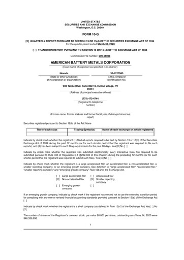 Thumbnail American Battery Technology Company 10-Q Quarterly Report FY2020 
