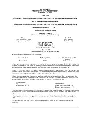 Thumbnail VolitionRx 10-Q Quarterly Report FY2020 