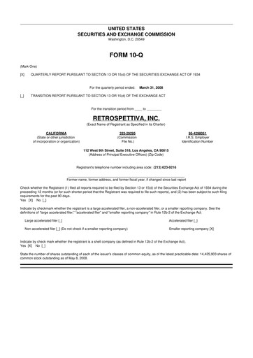 Thumbnail Outdoor Holding Company
 10-Q Quarterly Report FY 