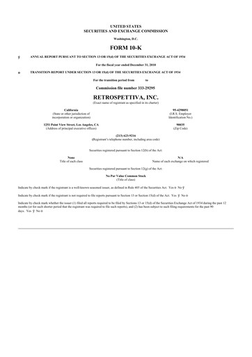 Thumbnail Outdoor Holding Company
 10-K Annual Report 