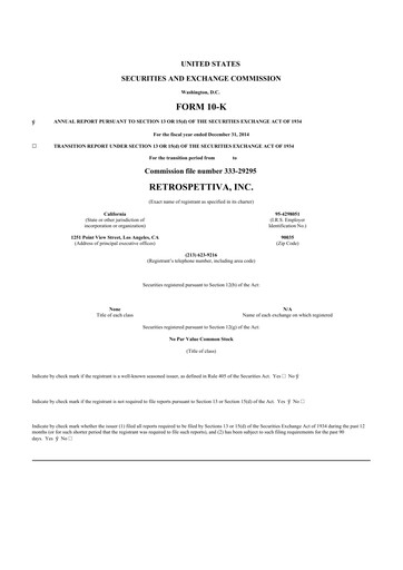 Thumbnail Outdoor Holding Company
 10-K Annual Report 