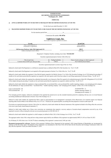 Thumbnail Lightwave Logic 10-K Annual Report 2023