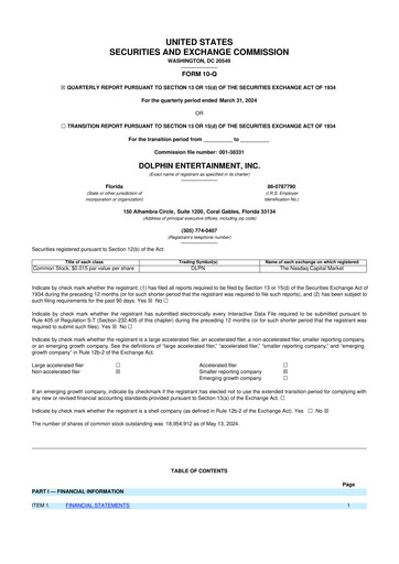 Thumbnail Dolphin Entertainment
 10-Q Quarterly Report FY2024 