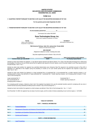 Thumbnail Duos Technologies Group 10-Q Quarterly Report FY2024 