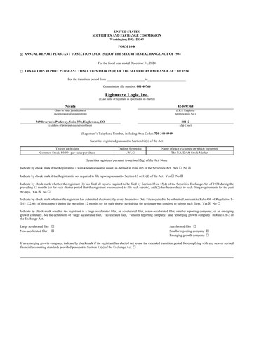 Thumbnail Lightwave Logic 10-K Annual Report 2024