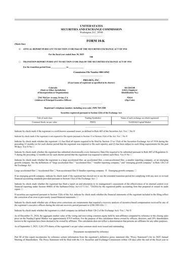 Thumbnail Pro-Dex 10-K Annual Report 2025