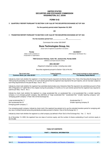 Thumbnail Duos Technologies Group 10-Q Quarterly Report FY2025 