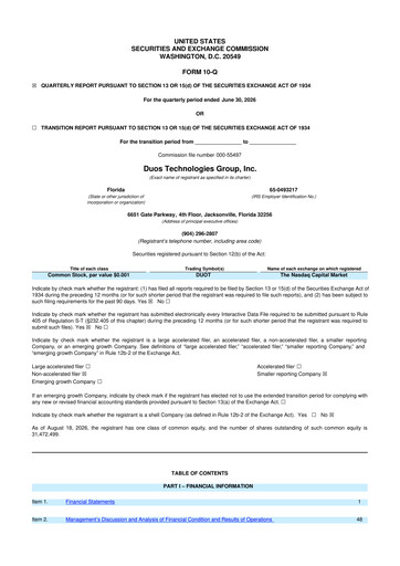 Thumbnail Duos Technologies Group 10-Q Quarterly Report FY2026 Q2