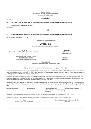 Thumbnail Zynex 10-Q Quarterly Report FY 