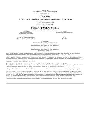 Thumbnail Aytu BioScience
 10-K Annual Report 2012