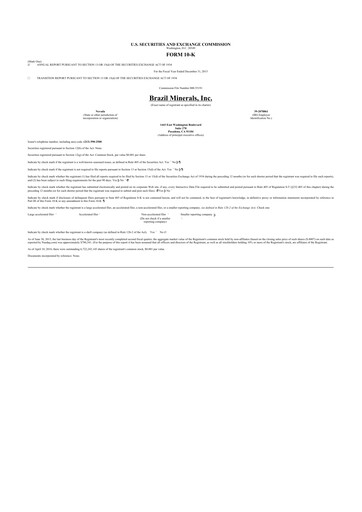 Thumbnail Atlas Lithium 10-K Annual Report 2015