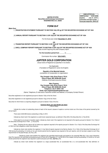 Thumbnail Atlas Critical Minerals 20-F Annual Report 2018