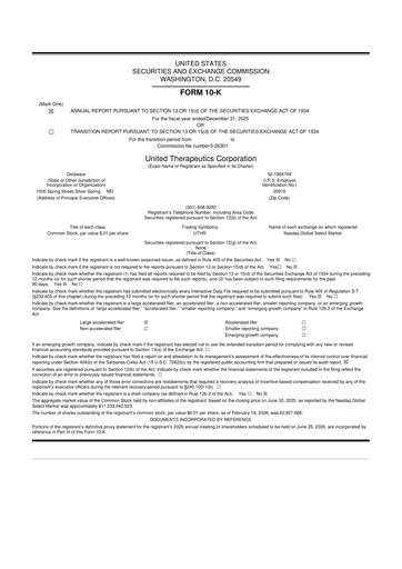 Thumbnail United Therapeutics 10-K Annual Report 2025