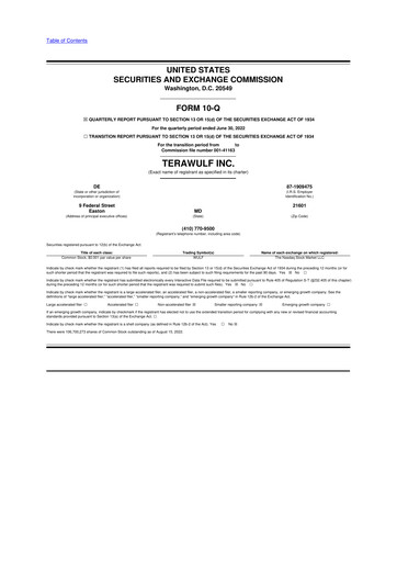 Miniature TeraWulf 10-Q Rapport trimestriel 2022 