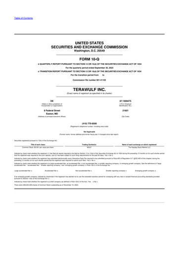 Miniature TeraWulf 10-Q Rapport trimestriel 2023 