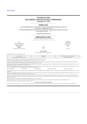 Thumbnail TeraWulf 10-K Annual Report 2023