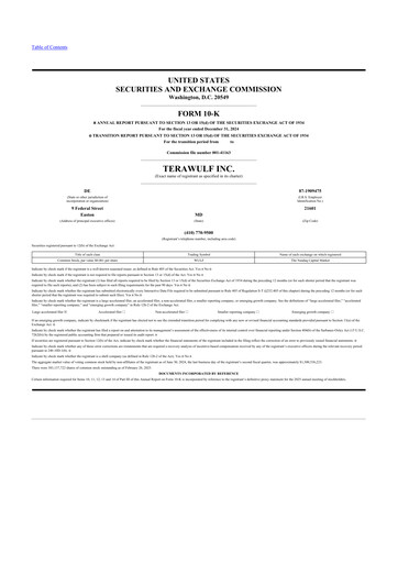 Thumbnail TeraWulf 10-K Annual Report 2024